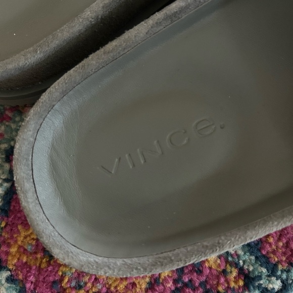Vince | Men’s ‘Smoke’ Grey Suede Velcro Del Rey Classic Slide Sandals, size 8.5 main image 11
